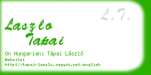 laszlo tapai business card